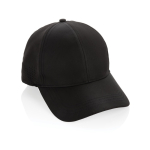 Casquette de sport en RPET avec 6 panneaux et boucle arrière couleur noir