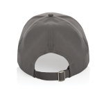 Casquette de sport en RPET avec 6 panneaux et boucle arrière couleur gris troisième vue