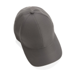 Casquette de sport en RPET avec 6 panneaux et boucle arrière couleur gris sixième vue