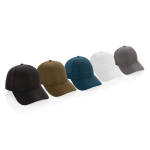 Casquette de sport en RPET avec 6 panneaux et boucle arrière couleur vert vue générale