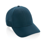 Casquette de sport en RPET avec 6 panneaux et boucle arrière couleur bleu marine