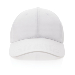Casquette 6 panneaux en coton recyclé avec fermeture velcro 190 g/m² couleur blanc deuxième vue