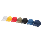 Casquette 6 panneaux en coton recyclé avec fermeture velcro 190 g/m² couleur blanc vue générale