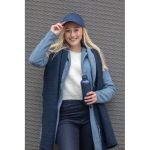 Casquette 6 panneaux en coton recyclé avec fermeture velcro 190 g/m² couleur bleu marine vue d'ambiance