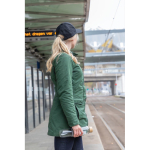 Casquette 6 panneaux en coton recyclé avec traceur AWARE™ 280 g/m² couleur noir vue d'ambiance 2