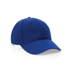 Casquette 6 panneaux en coton recyclé avec traceur AWARE™ 280 g/m² couleur bleu