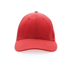 Casquette 6 panneaux en coton recyclé avec traceur AWARE™ 280 g/m² couleur rouge deuxième vue
