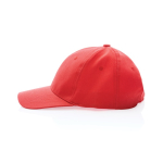 Casquette 6 panneaux en coton recyclé avec traceur AWARE™ 280 g/m² couleur rouge troisième vue