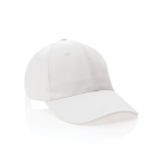 Casquette 6 panneaux en coton recyclé avec traceur AWARE™ 280 g/m² couleur blanc