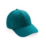 Casquette 6 panneaux en coton recyclé avec traceur AWARE™ 280 g/m² couleur vert