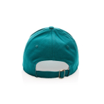 Casquette 6 panneaux en coton recyclé avec traceur AWARE™ 280 g/m² couleur vert quatrième vue