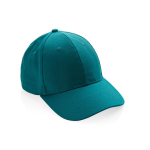 Casquette 6 panneaux en coton recyclé avec traceur AWARE™ 280 g/m² couleur vert septième vue