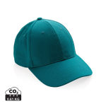 Casquette 6 panneaux en coton recyclé avec traceur AWARE™ 280 g/m² couleur vert