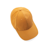 Casquette 6 panneaux en coton recyclé avec traceur AWARE™ 280 g/m² couleur orange sixième vue