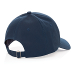 Casquette 6 panneaux en coton recyclé avec traceur AWARE™ 280 g/m² couleur bleu marine cinquième vue