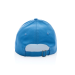 Casquette 6 panneaux en coton recyclé avec traceur AWARE™ 280 g/m² couleur bleu ciel quatrième vue