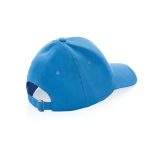 Casquette 6 panneaux en coton recyclé avec traceur AWARE™ 280 g/m² couleur bleu ciel cinquième vue