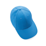 Casquette 6 panneaux en coton recyclé avec traceur AWARE™ 280 g/m² couleur bleu ciel sixième vue