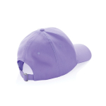 Casquette 6 panneaux en coton recyclé avec traceur AWARE™ 280 g/m² couleur lilas cinquième vue