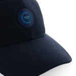 Casquette 6 panneaux en coton recyclé avec traceur AWARE™ 280 g/m² deuxième vue avec logo
