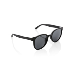 Lunettes de soleil rétro en fibre de paille de blé UV400 couleur noir