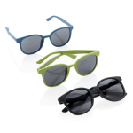 Lunettes de soleil rétro en fibre de paille de blé UV400 couleur noir vue générale