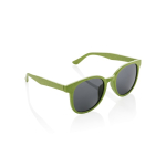 Lunettes de soleil rétro en fibre de paille de blé UV400 couleur vert
