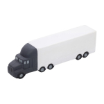 Anti-stress en mousse PU en forme de camion personnalisable couleur blanc troisième vue