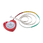 Mètre ruban en plastique en forme de cœur avec frein 1,5 m couleur rouge quatrième vue