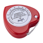 Mètre ruban en plastique en forme de cœur avec frein 1,5 m couleur rouge cinquième vue