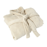 Peignoir en fibre polaire avec 2 poches avant, taille unique couleur beige cinquième vue