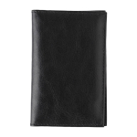 Portefeuille et porte-cartes en cuir de chèvre avec 3 compartiments couleur noir première vue