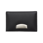 Porte-cartes en cuir régénéré noir pour cartes de visite et de crédit couleur noir première vue