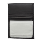 Porte-cartes en cuir régénéré noir pour cartes de visite et de crédit couleur noir troisième vue
