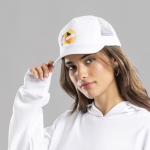 Casquette 5 panneaux avec filet arrière et fermeture plastique