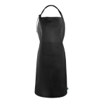 Tablier en coton Fairtrade avec fermeture réglable 180 g/m² couleur noir première vue