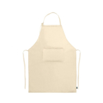 Tablier en coton Fairtrade avec fermeture réglable 180 g/m² couleur naturel troisième vue