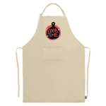 Tablier en coton Fairtrade avec fermeture réglable 180 g/m² couleur naturel cinquième vue