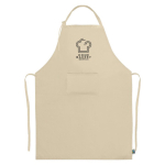 Tablier en coton Fairtrade avec fermeture réglable 180 g/m² couleur naturel vue détail 2