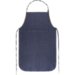 Tablier en denim coton avec détails en PU 190 g/m² couleur bleu jean troisième vue