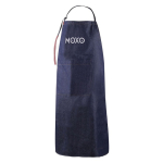 Tablier en denim coton avec détails en PU 190 g/m² couleur bleu jean quatrième vue
