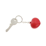 Porte-clés avec anti-stress en forme de cœur à personnaliser couleur rouge troisième vue