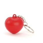 Porte-clés avec anti-stress en forme de cœur à personnaliser couleur rouge quatrième vue