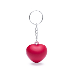 Porte-clés avec anti-stress en forme de cœur à personnaliser couleur rouge première vue