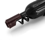 Tire-bouchon magnétique en forme de bouteille de vin avec décapsuleur couleur noir sixième vue