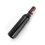 Tire-bouchon magnétique en forme de bouteille de vin avec décapsuleur couleur noir première vue