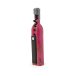 Tire-bouchon magnétique en forme de bouteille de vin avec décapsuleur couleur rose première vue