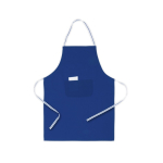 Tablier en coton et polyester avec coupe au-dessus du genou couleur bleu première vue