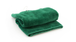 Serviette en coton absorbante avec mousqueton de transport 40x50 cm couleur vert foncé troisième vue