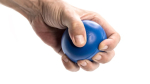 Balle anti-stress en PU brillante en plusieurs couleurs couleur bleu troisième vue